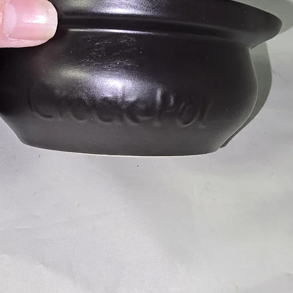 Crock Pot Set Of 2 Black Clay Soup Bowls Dishwasher Oven Microwave Safe Crockpot - Picture 2 of 6